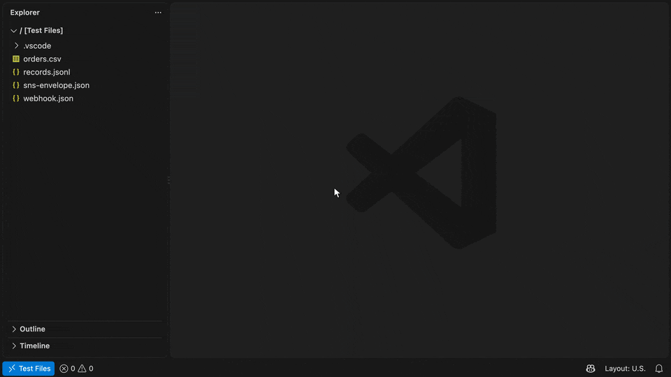 Quick fixes in VS Code — ⌘. on a broken line lists its fix, Auto Fix (⇧⌥.) applies the next line's with no menu, the status bar counts down, Fix All finishes